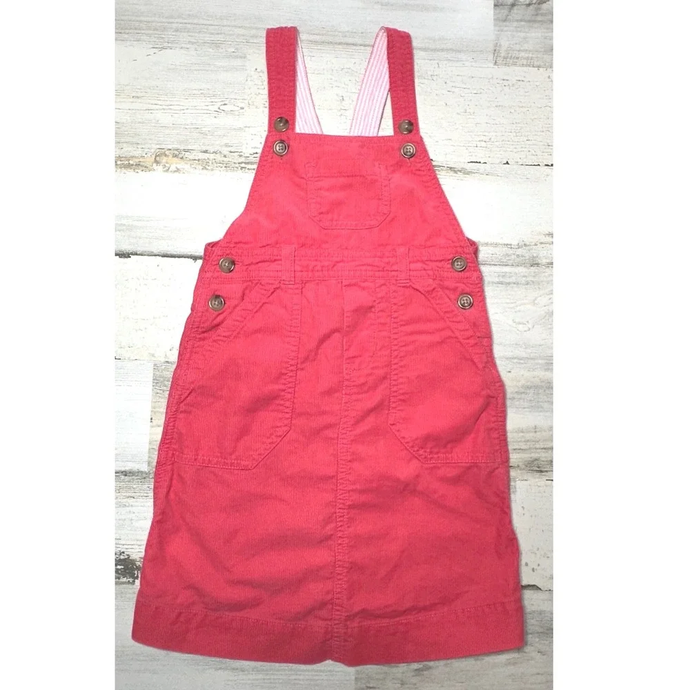 Polo Ralph Lauren Jumper Dress Kids Size 5 Pink Excellent Corduroy Pony Logo
